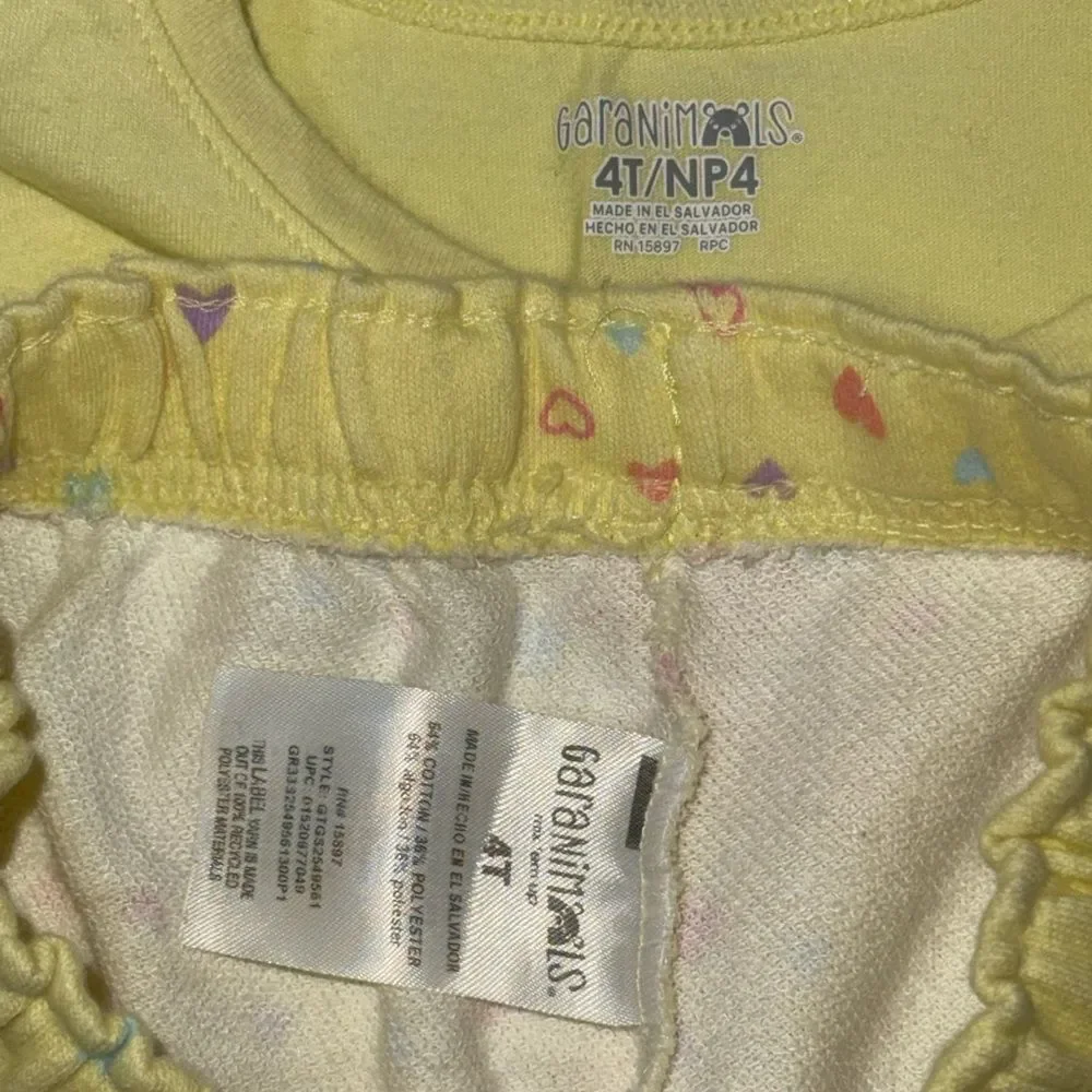 Garanimals size 4t Yellow Kids Pajama Set with Fun Print